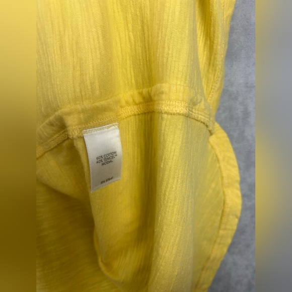 J.Jill Women's Pima Seamed Elbow Sleeve Tunic Top‎ Mustard Yellow Flowy 3X - Picture 13 of 13